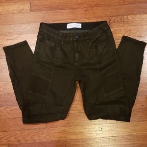 Skinny Ankle Zip Moto Jeans